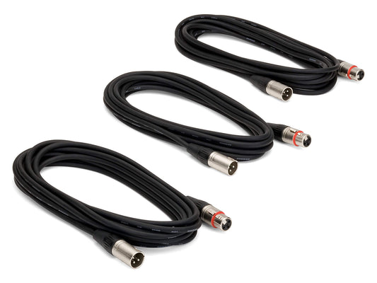 Samson MC18 - 18ft microphone cable, 3-pack, displayed on a white background.