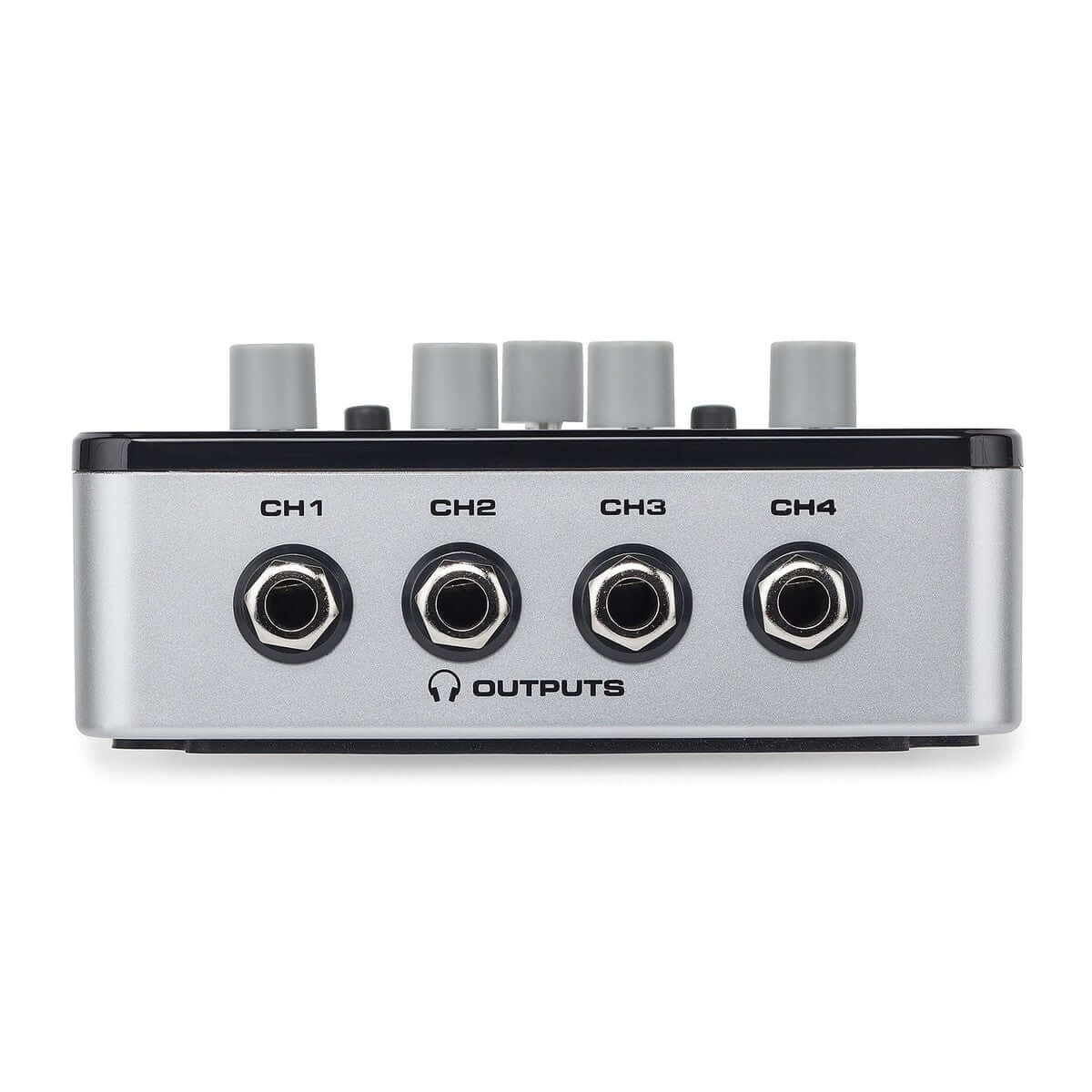 Samson QH4 4-Channel Stereo Headphone Distribution Amplifier with individual volume controls and master mute/mono switches.