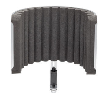 Samson RC10 Reflection Filter designed for vocal recording, showcasing the back view of the product.