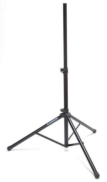 Samson SP100 heavy-duty speaker stand with adjustable height up to 1.82m and a load capacity of 50kg.