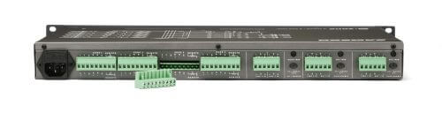 Samson S-Zone 4-Channel/4-Zone Stereo Mixer with Ducking and Stereo CD/Line Inputs displayed in a professional setting.