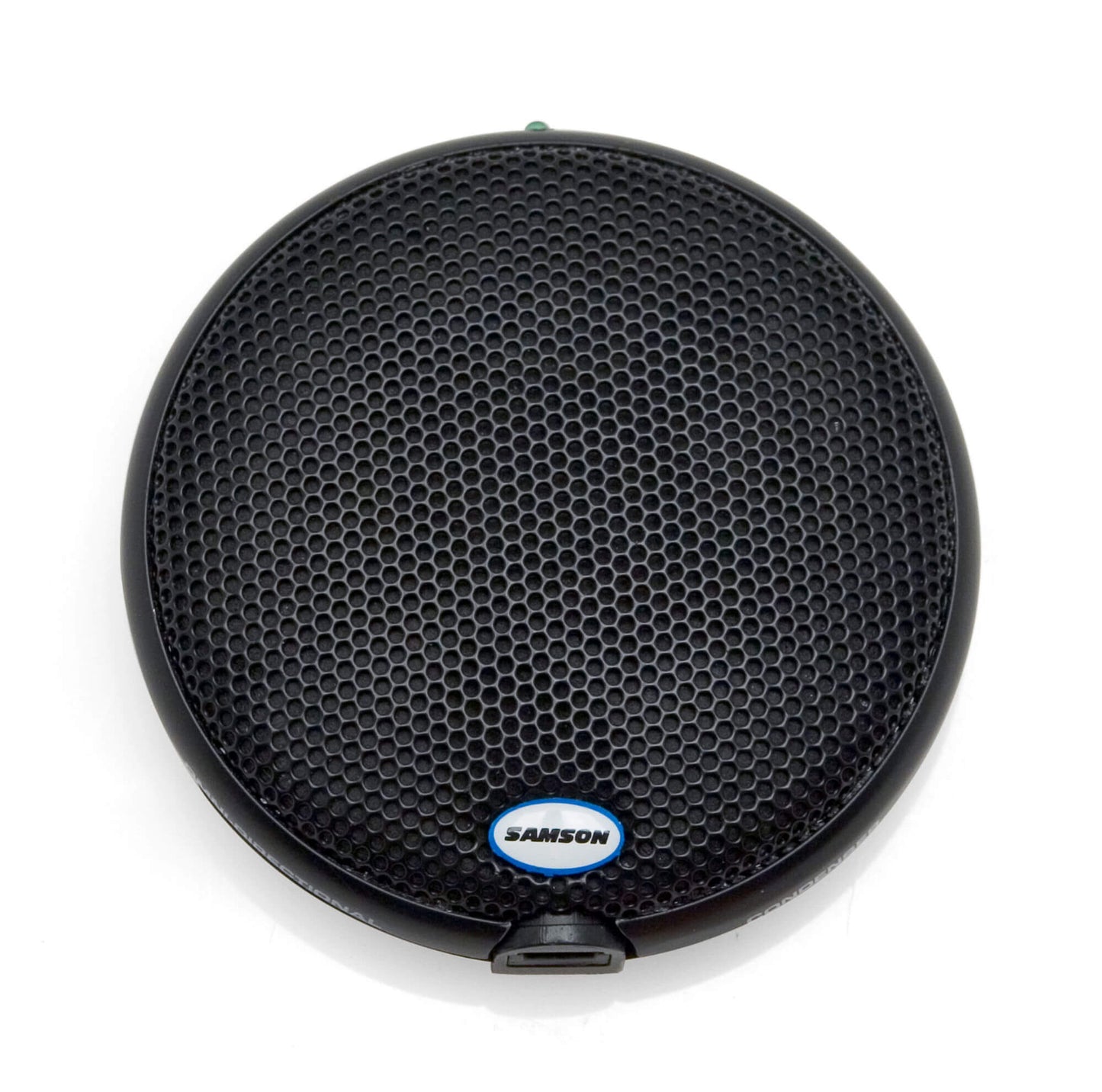 Samson UB1 omnidirectional USB microphone with plug-and-play operation, showcasing its design and features.