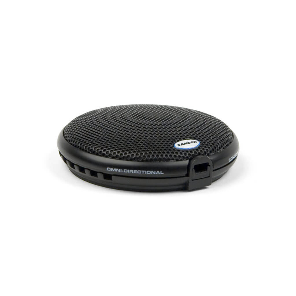 Samson UB1 Omnidirectional USB Microphone with plug-and-play operation, featuring a sleek design and high audio quality.