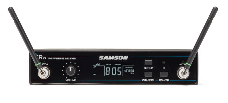 Samson Concert 99 SE10 UHF wireless system receiver with SE10 headset microphone.