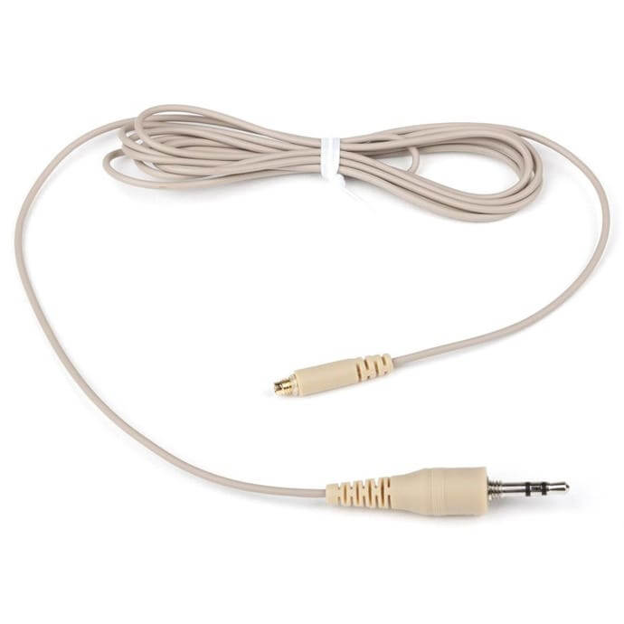 Samson ZM C50 detachable 2.5mm cable designed for SE50 and SE10 headset microphones in tan color.