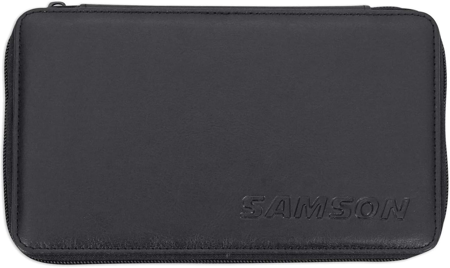 Samson ZM LM10BM Lavalier Microphone with Sennheiser 3.5mm Connector in black color.