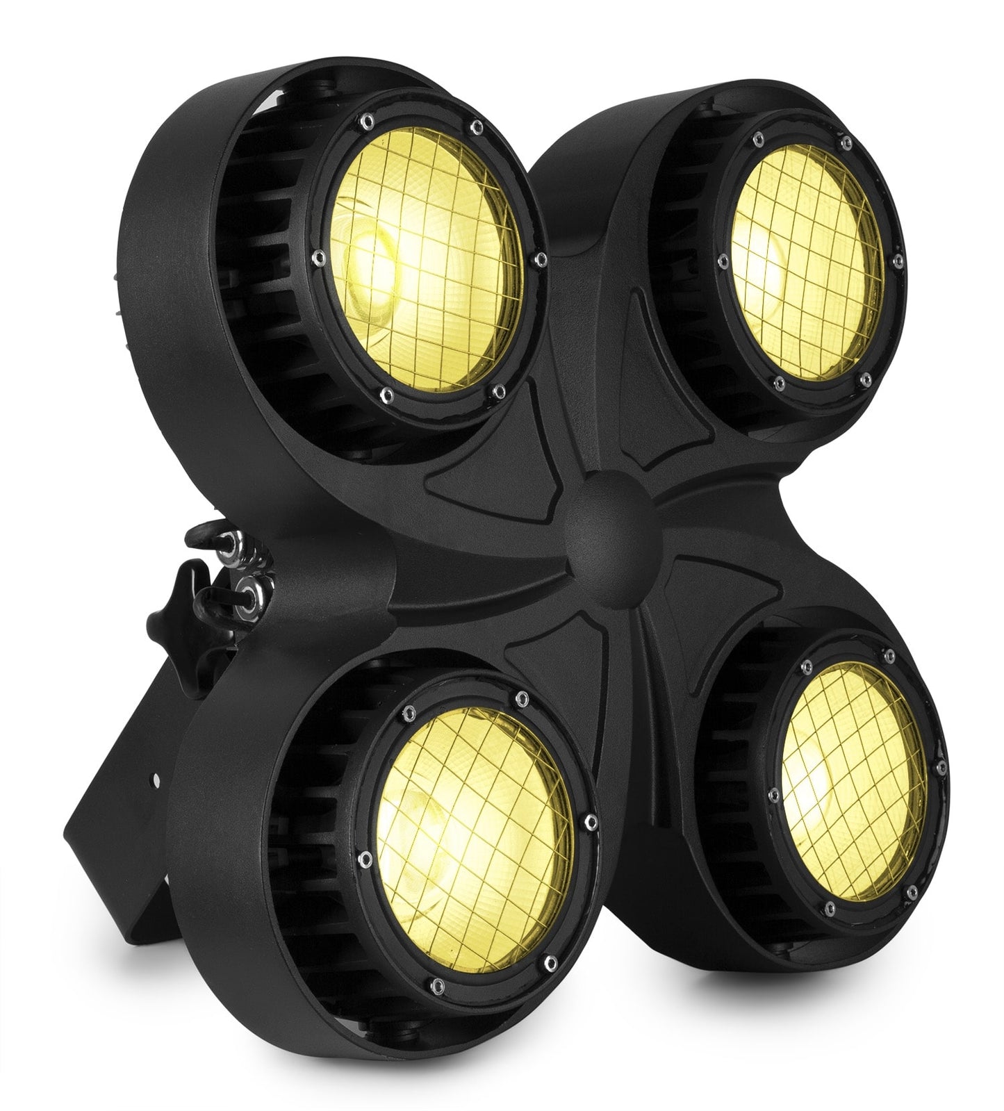 Angled view of the beamZ Pro SB400IP Stage Blinder featuring 4x 100W COB LEDs with IP65 rating and DMX/RDM control 3.