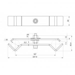 ALUSTAGE SCD-18 Handrail Connection Clamp designed for secure handrail installation to enhance stage safety.