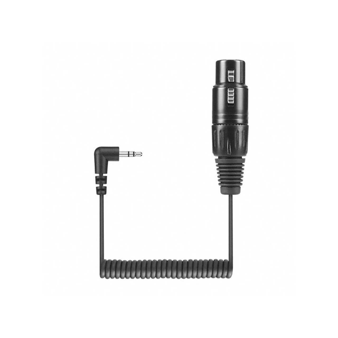 Sennheiser KA 600 I Connection Cable, 0.2 meters coiled, with XLR-3F to 3.5mm jack, product image.