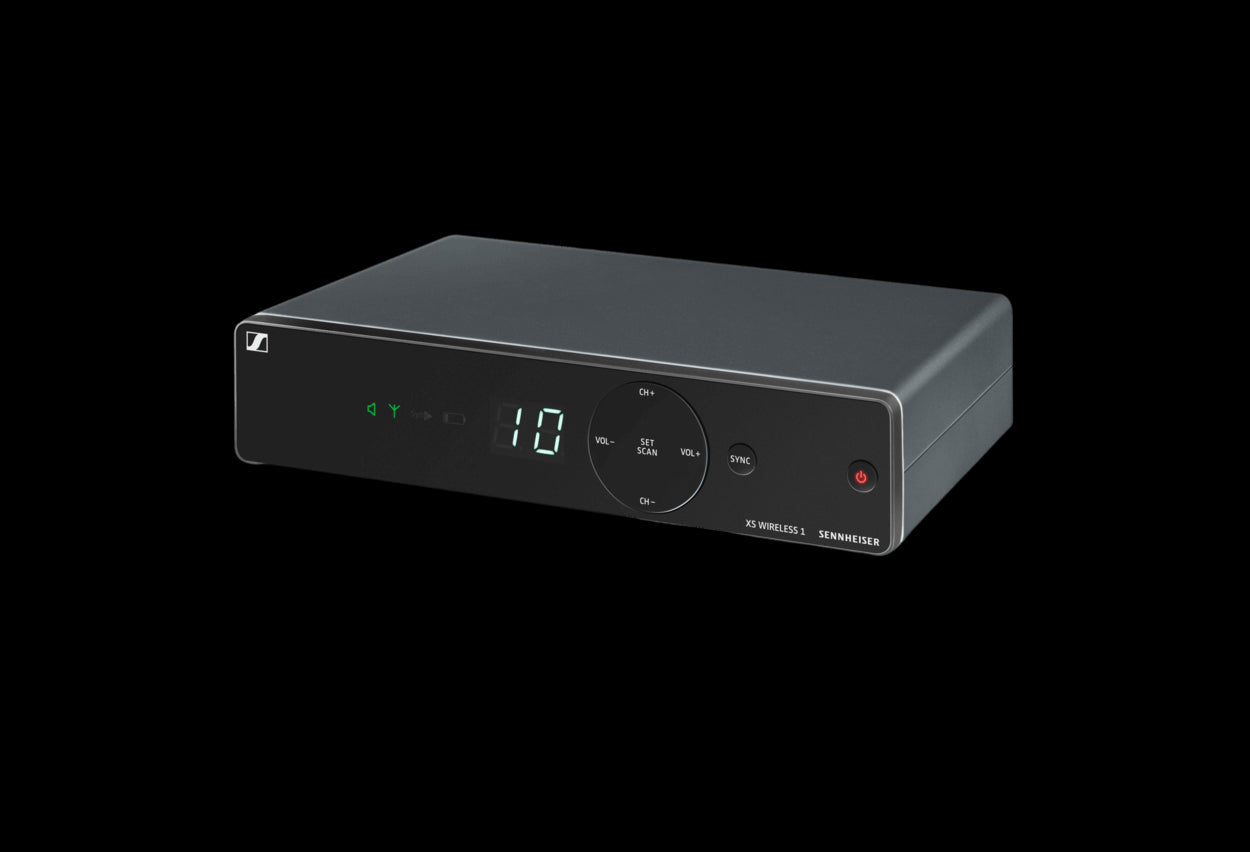 Sennheiser XSW 1-835-B Wireless Handheld Vocal Set with 10 Channel UHF, 614-638MHz, showing the front view of the EM receiver.