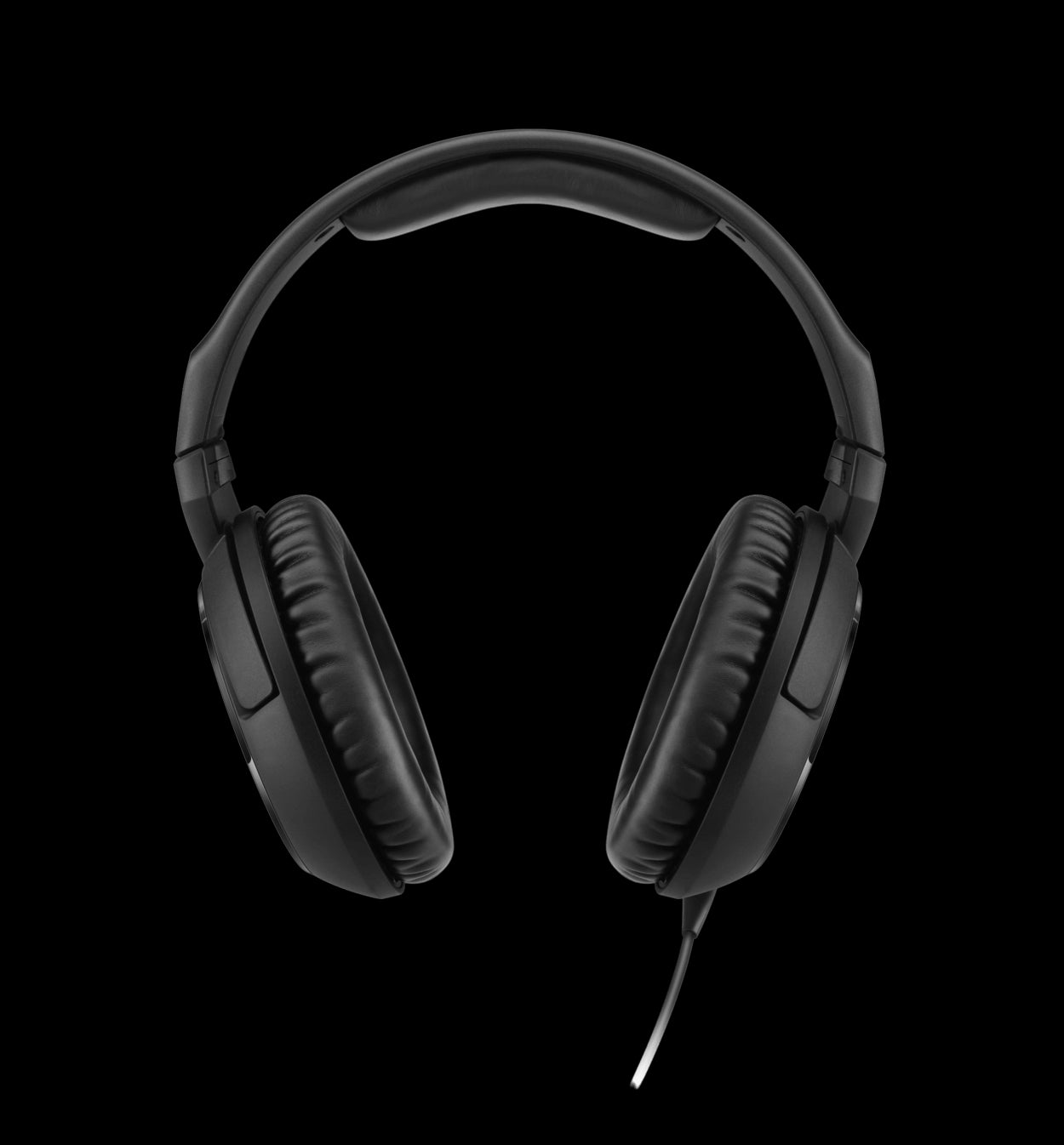 Sennheiser HD 200 PRO Headphones with a closed system, featuring a 2-meter cable and 6.3/3.5mm jack adapter