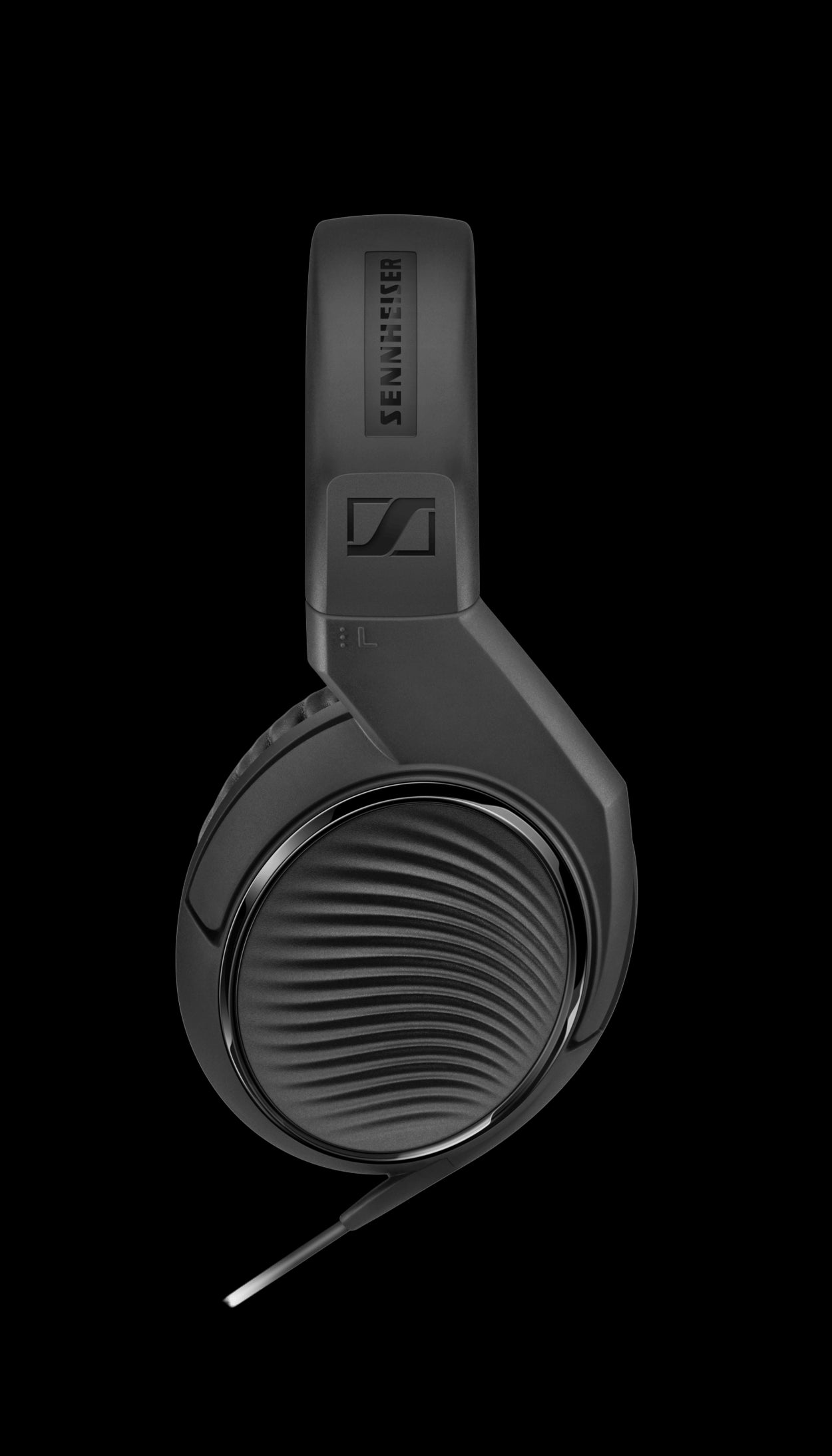 Sennheiser HD 200 PRO Headphones, Closed System, 2m Cable, 6.3/3.5mm Jack Adapter, side view