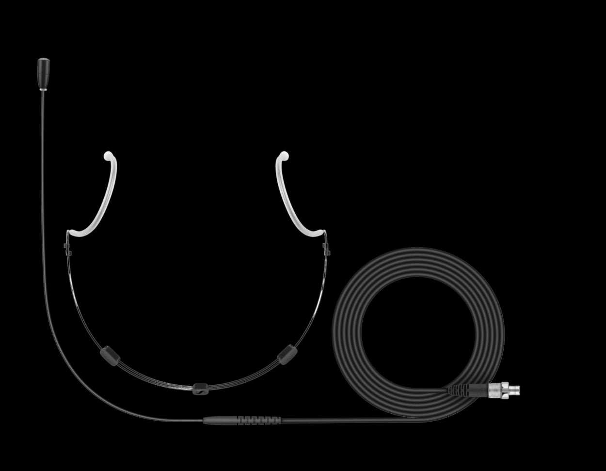 Sennheiser HSP Essential Omni-Black 3-Pin Neckmount Microphone product shot on a white background
