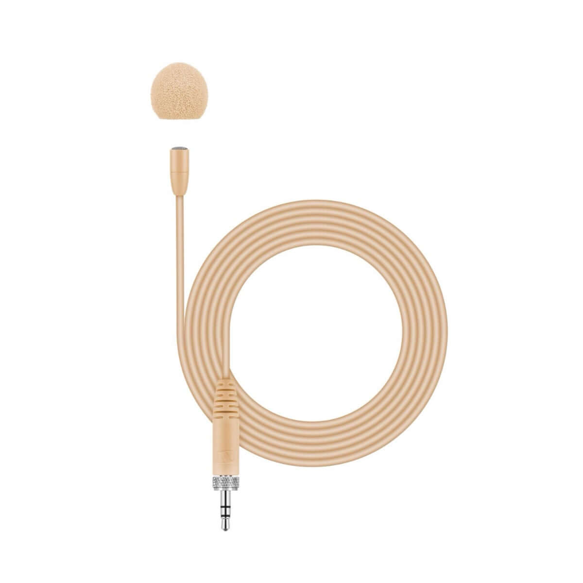 Sennheiser MKE Essential Omni-Beige Lavalier Microphone with Omni-directional capability, 1.6m cable, and 3.5mm connector