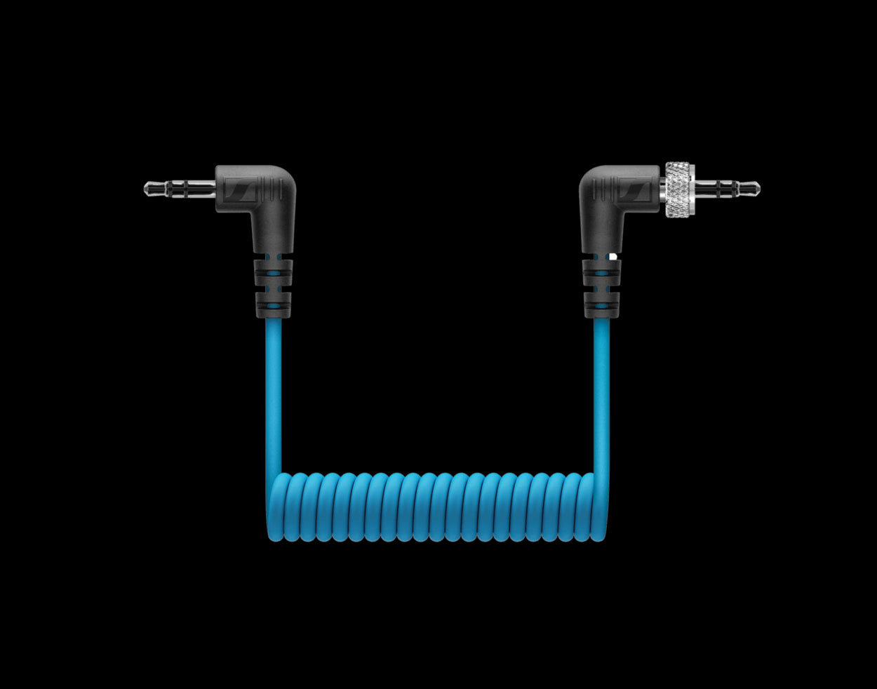 Sennheiser CL 35 TRS Coiled Cable with 3.5mm to 3.5mm jack plugs and locking mechanism