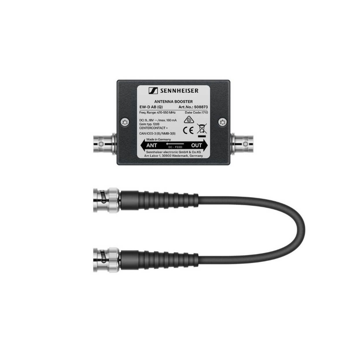 Image of the Sennheiser EW-D AB 5-S Antenna Booster, a device used to enhance antenna signal strength.