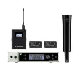 Image of the Sennheiser EW-DX SK/SKM-S BASE SET (S1-10), including two BA 70 units and two antennas.