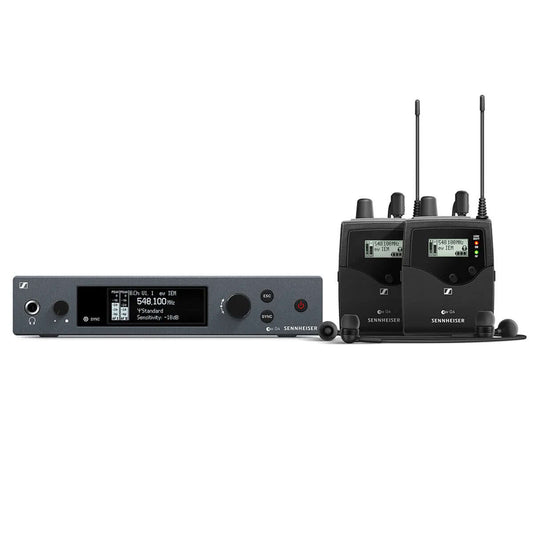 Image of the Sennheiser EW IEM G4-TWIN-C Monitor Set, a professional wireless in-ear monitoring system operating in the 734-776MHz frequency range.