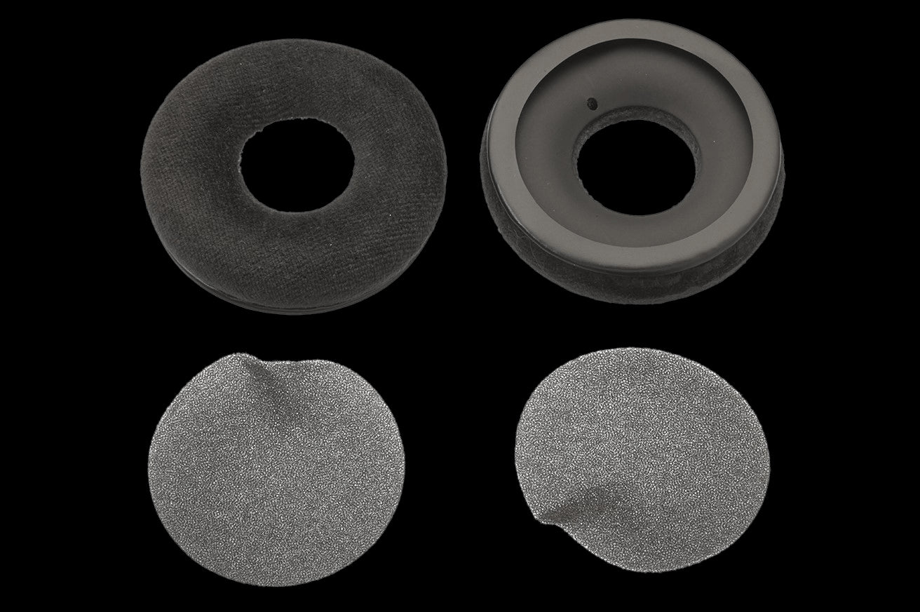 Sennheiser replacement earpads for HD 25 headphones, made of velour material in black color