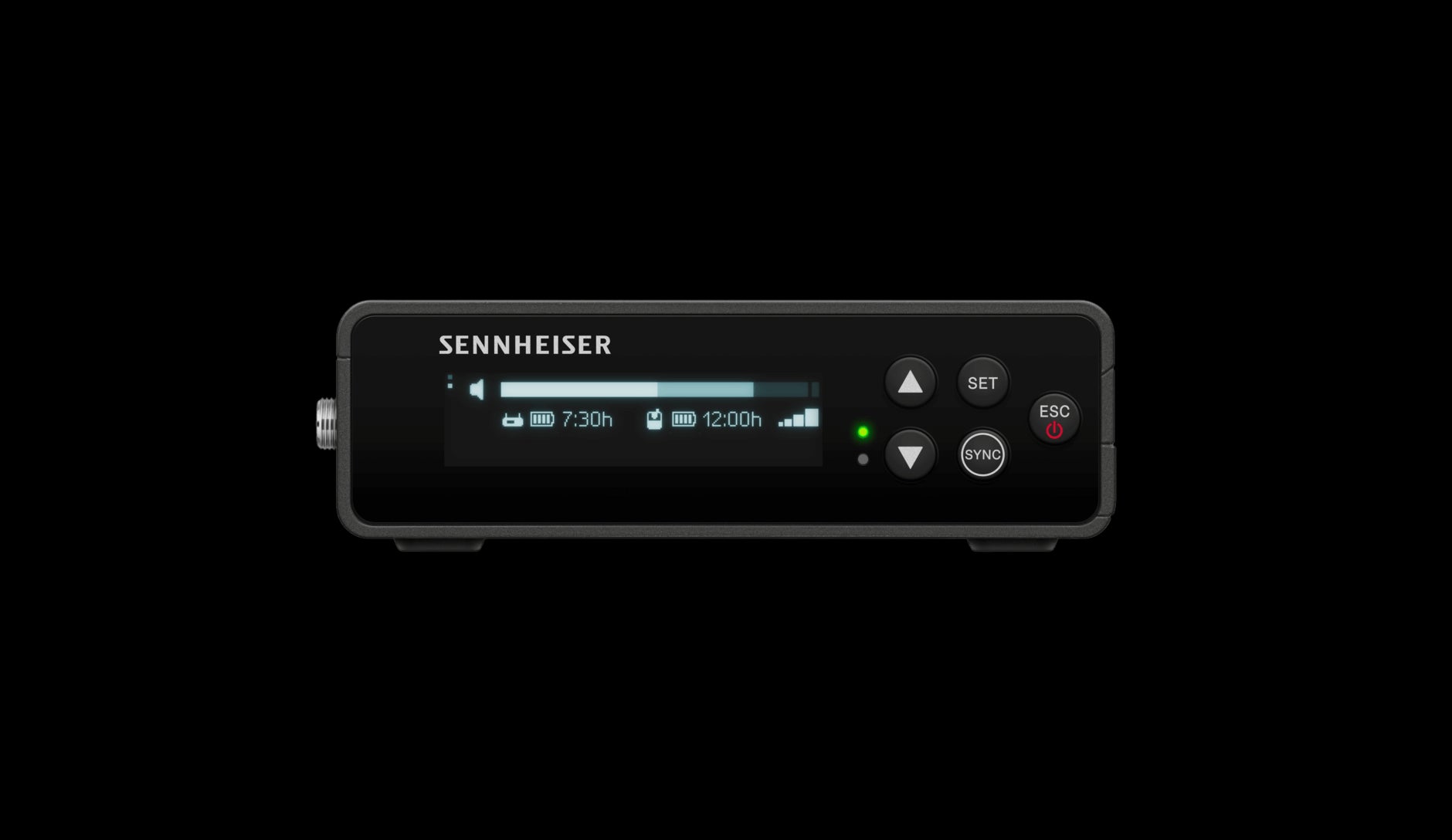 Front view of the Sennheiser EW-DP 835 SET (S1-7) Wireless Vocal Set, featuring a microphone and receiver.