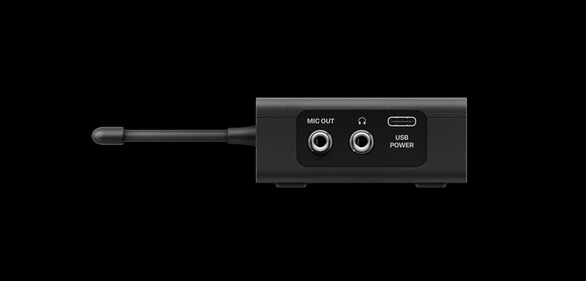Side view of the Sennheiser EW-DP 835 SET (S1-7) Wireless Vocal Set, showcasing the product's design and features.