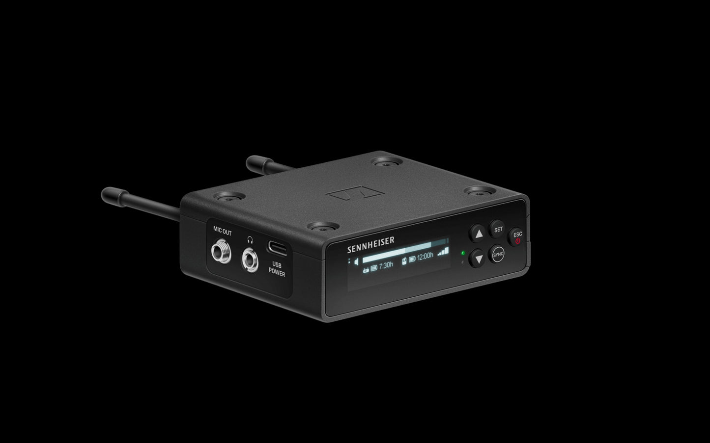 Image of the Sennheiser EW-DP 835 SET (S1-7) Wireless Vocal Set, showcasing the product from an isometric front view.