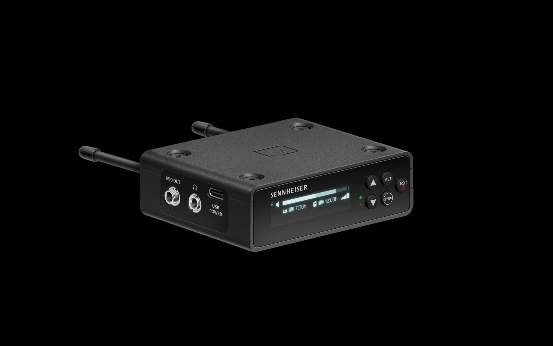 Image of the Sennheiser EW-DP 835 SET (S1-7) Wireless Vocal Set, showcasing the product from an isometric front view.
