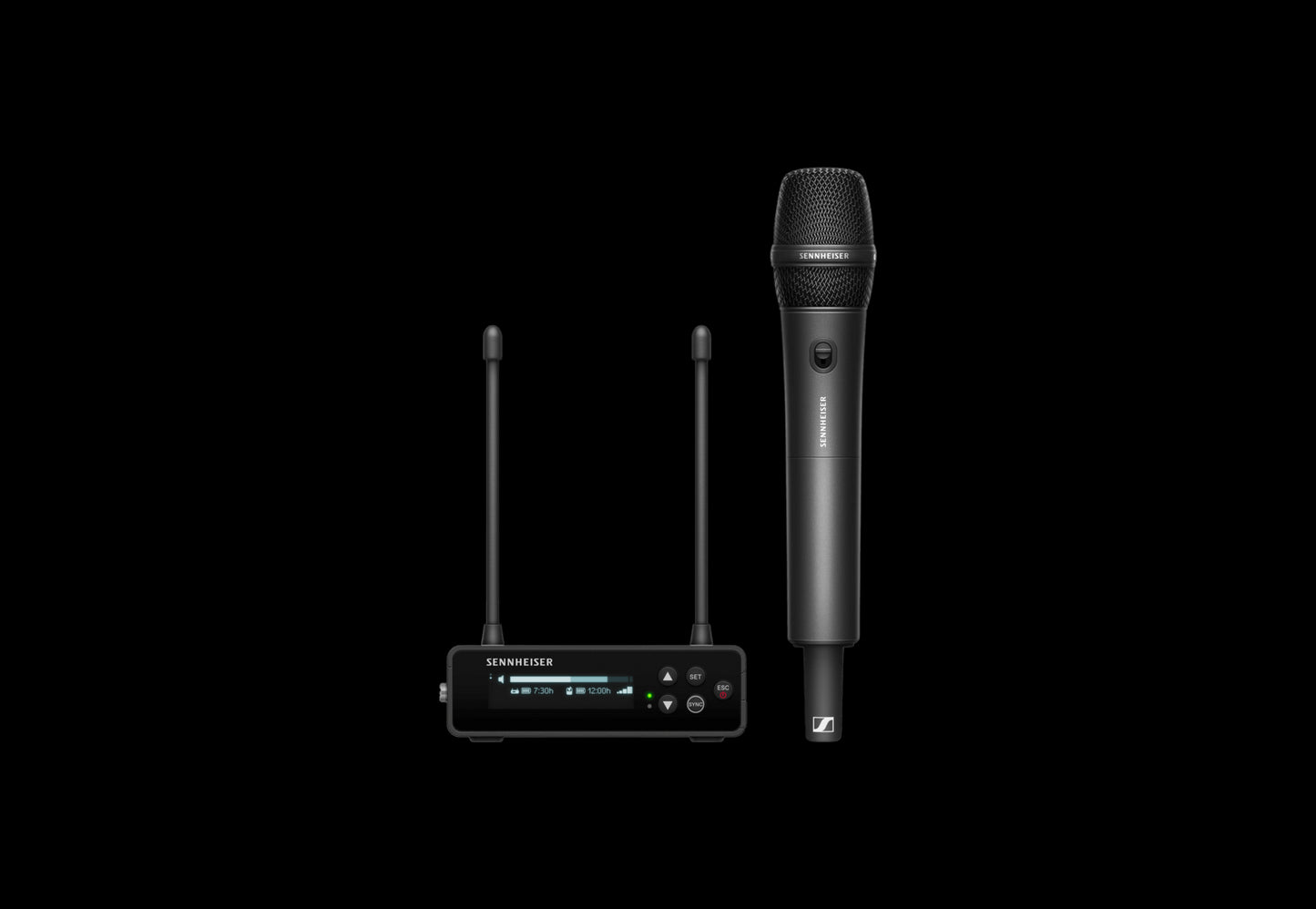Image of the Sennheiser EW-DP 835 SET (S1-7) Wireless Vocal Set, showcasing the microphone and receiver.