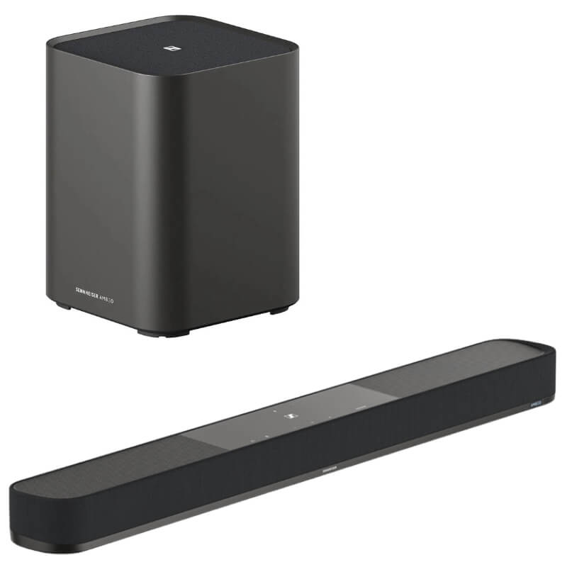 Sennheiser AMBEO Soundbar and Subwoofer 02 in Black, EU model