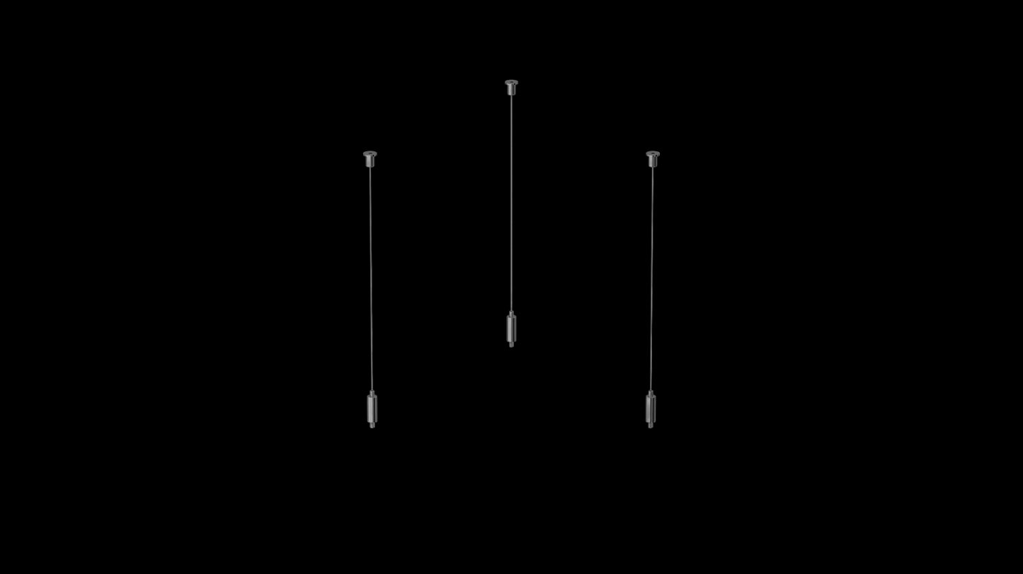 Sennheiser TCC M-F-B TeamConnect Ceiling Medium Mic Flushmount Kit in black, showing the wire mount accessory.