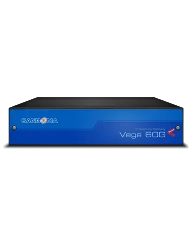 Sangoma Vega 60 VoIP Gateway featuring 4 FXS and 4 FXO ports for telephony connectivity.