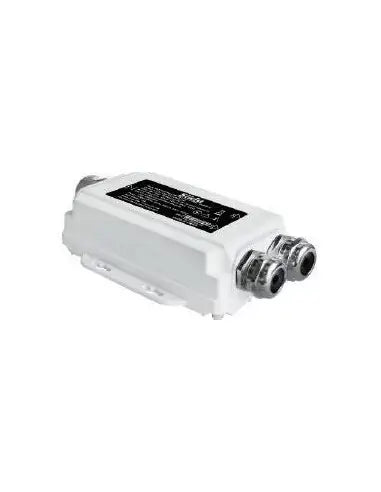 Siklu E-Band 100W PoE Injector designed for ExtendMM radios, featuring dual ports for outdoor use.