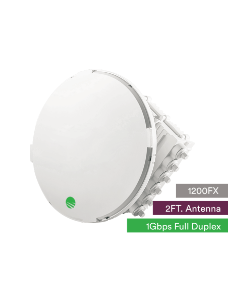 Siklu E-Band PTP Link FDD 1Gbps with 2ft Antenna, showcasing the product design and features.