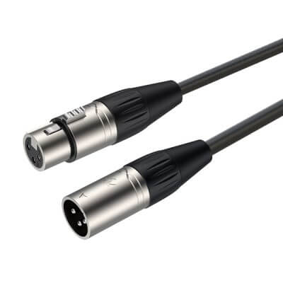 ROXTONE SAMURAI SERIES 10M XLR Male to XLR Female Signal Lead - High Performance Microphone Cable
