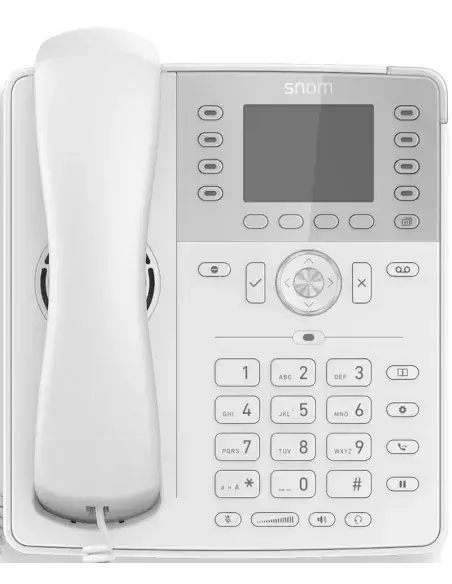 Snom D735W 12-Line SIP Phone featuring a USB connection and a 2.7-inch colour display.
