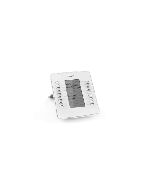 Snom D7 Expansion Module in white with USB support and a colour display, designed for DXX series phones excluding D712 and D710.