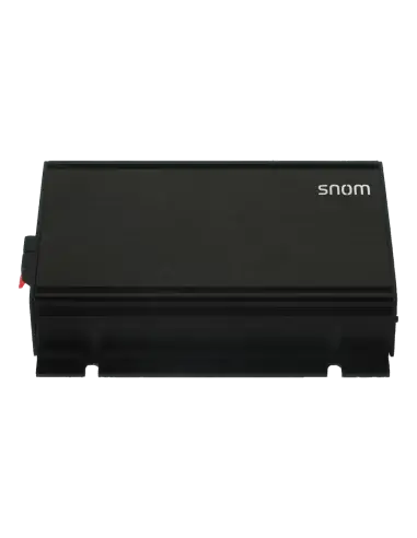 Snom PA1 SIP Paging Amplifier with 48V PoE and 6.5W power output, featuring two LAN ports.