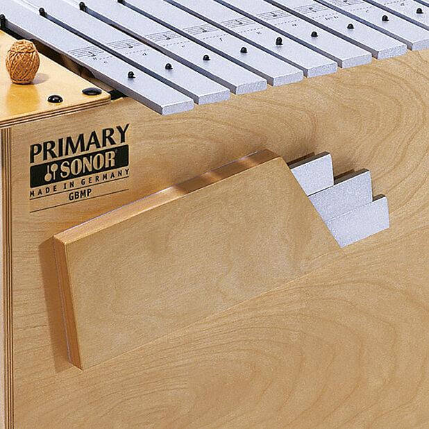 Sonor Deep Bass Metallophone, model GBMP 1.1, featuring a rich wooden design suitable for music education.