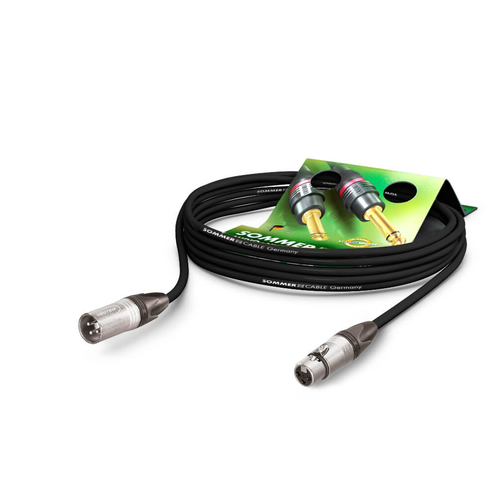 SOMMER CABLE SC-PRIMUS Microphone Cable featuring 2 x 0.50 mm² conductors and a PVC outer diameter of 6.70 mm in black color.