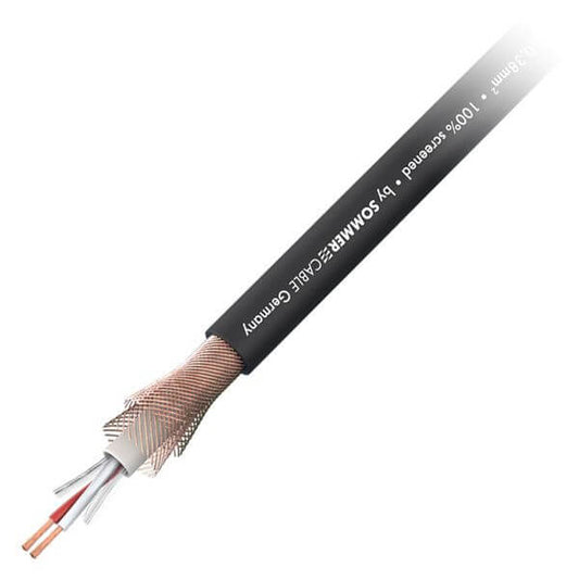 Sommer Cable SC-Galileo 238 Microphone Cable in black with a PVC sheath and 7.00 mm diameter.