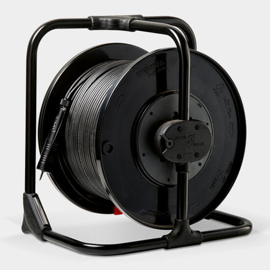 Stage Plus Premade Data Cable in black, featuring Amphenol connectors AC3MM and AC3F, 1 meter long.