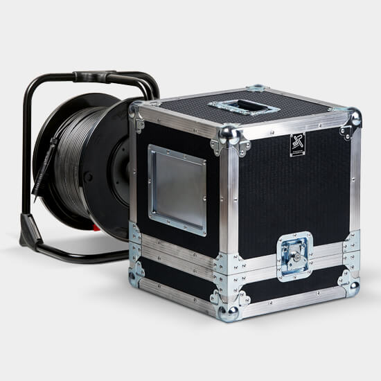 Stage Plus Premade Data Cable in black, 1 meter long, featuring Amphenol AC3MM to AC3F connectors.