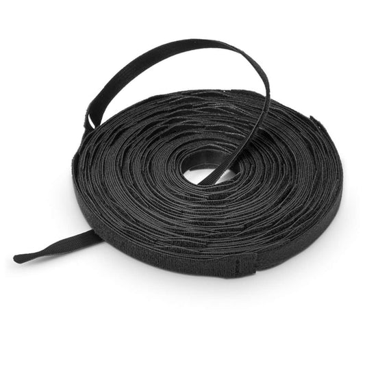 Black Velcro strap, 20mm x 200mm, designed for versatile fastening and securing applications.