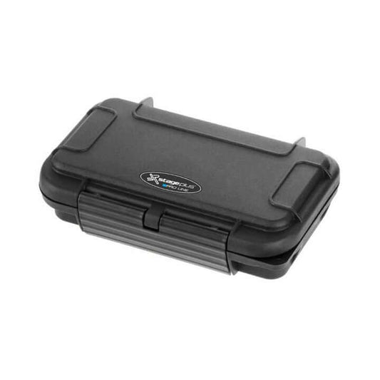 Stage Plus PRO 001FLY Black Waterproof Organiser Box with 2 Micro-slit EVA Foams, shown in a closed position.