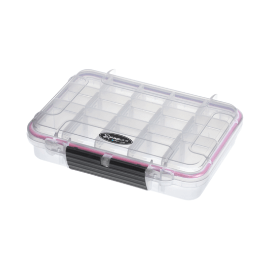 SP PRO 002C Waterproof Transparent Case with adjustable compartments, showcasing its design and functionality.
