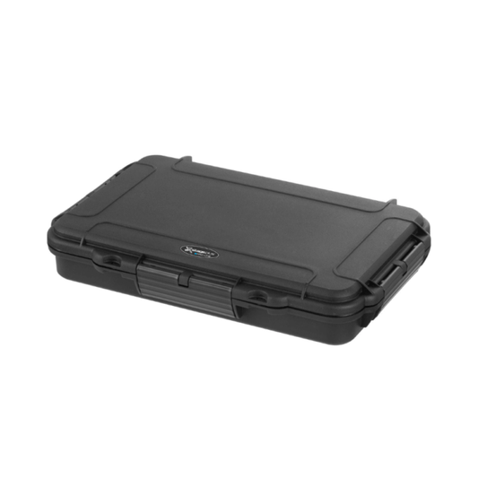 SP PRO 003FLY Black Waterproof Organiser Box featuring two Micro-Slit EVA foams, designed for durable storage solutions.