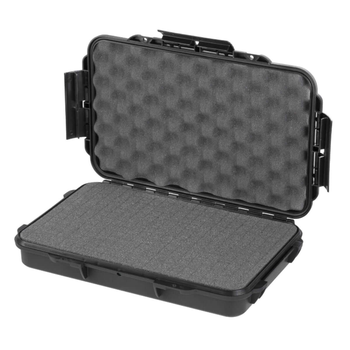 SP PRO 003S Black Utility Box with Cubed Foam, designed as an IP67 waterproof case for secure storage.