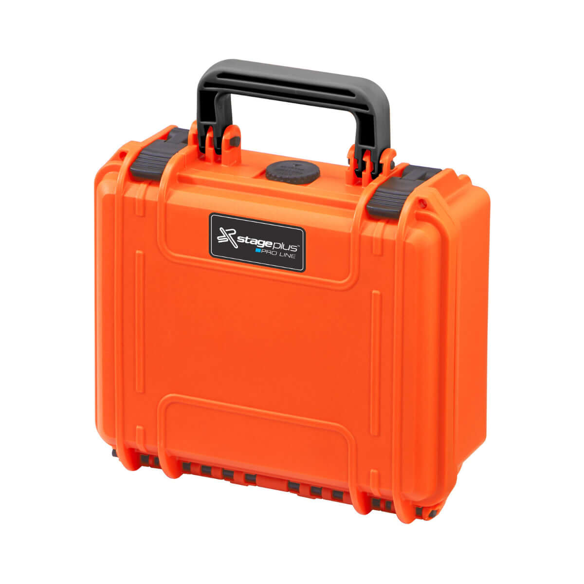 SP PRO 235H105S Orange Carry Case with cubed foam interior, designed for IP67 certified protection against dust and water.