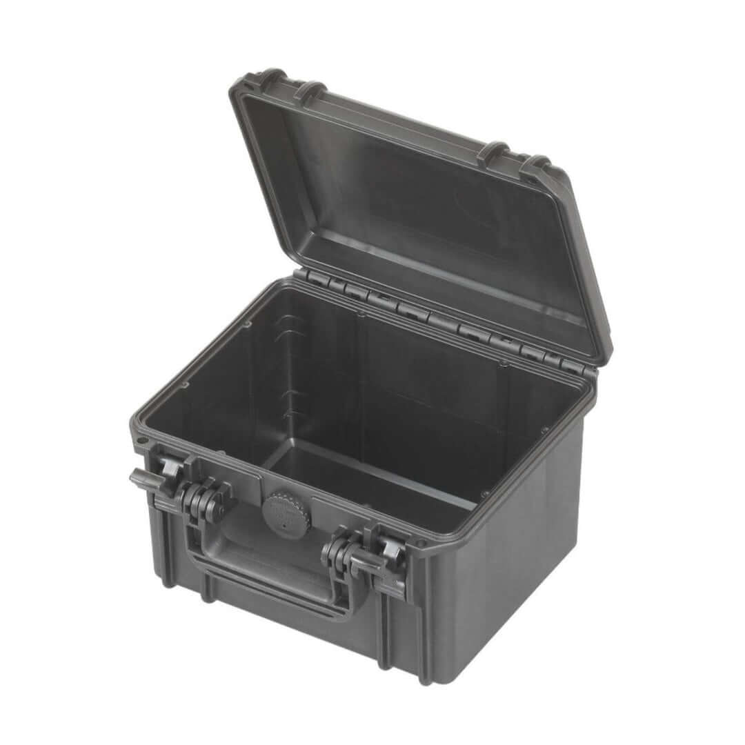 SP PRO 235H155 Black Carry Case, watertight and IP67 certified, featuring convoluted foam in the lid, ideal for protecting sensitive equipment.