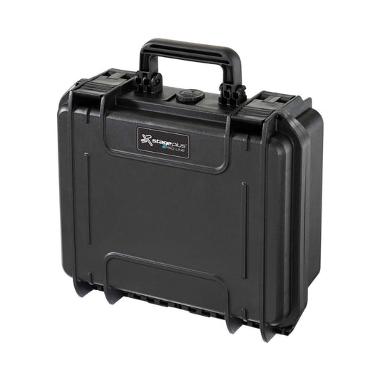 SP PRO 300S Black Carry Case with Cubed Foam, IP67 Certified and Impact Resistant, dimensions L300xW225xH132mm.